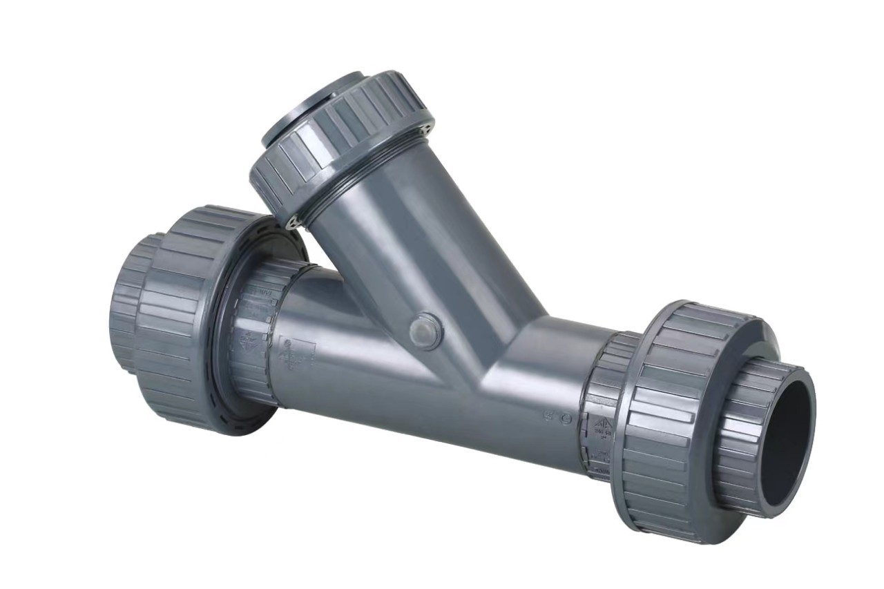 化工pvc透明y型过滤器安全阀背压阀 工业水管道管件管材配件阀门