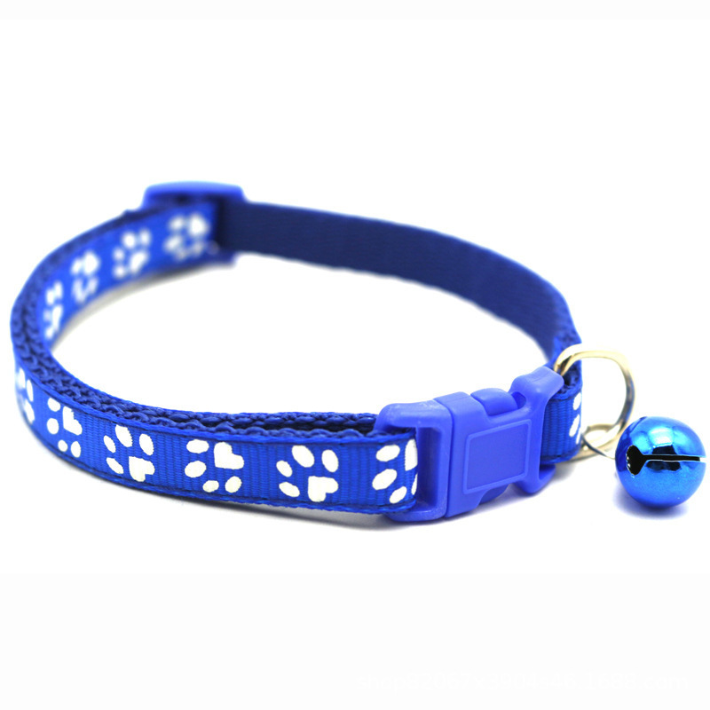 Pet Patch Dog Cat Single Footprint Bell Collar Cat Buckle Collar Collar Bell