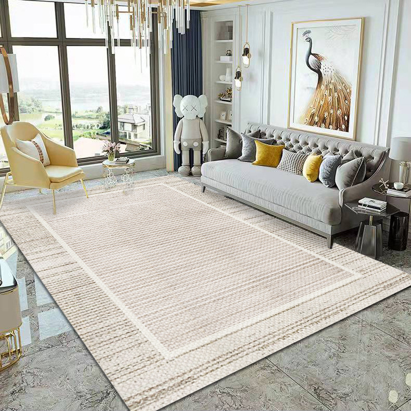 Cashmere-like Simple Living Room Carpet Elegant Home Room Full-Covered Large-Area Floor Mat Wear-Resistant Washable Floor Mat