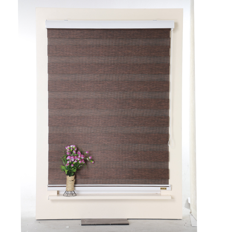 Curtain Manufacturer Double Roller Blind Soft Gauze Curtain Rainbow Curtain Large Aluminum Cover Double Roller Blind