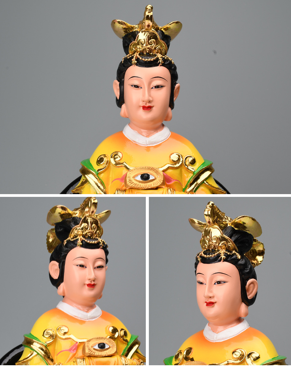 供奉居家用摆件七彩眼光娘娘佛像眼光圣母神像树脂16寸眼光娘娘
