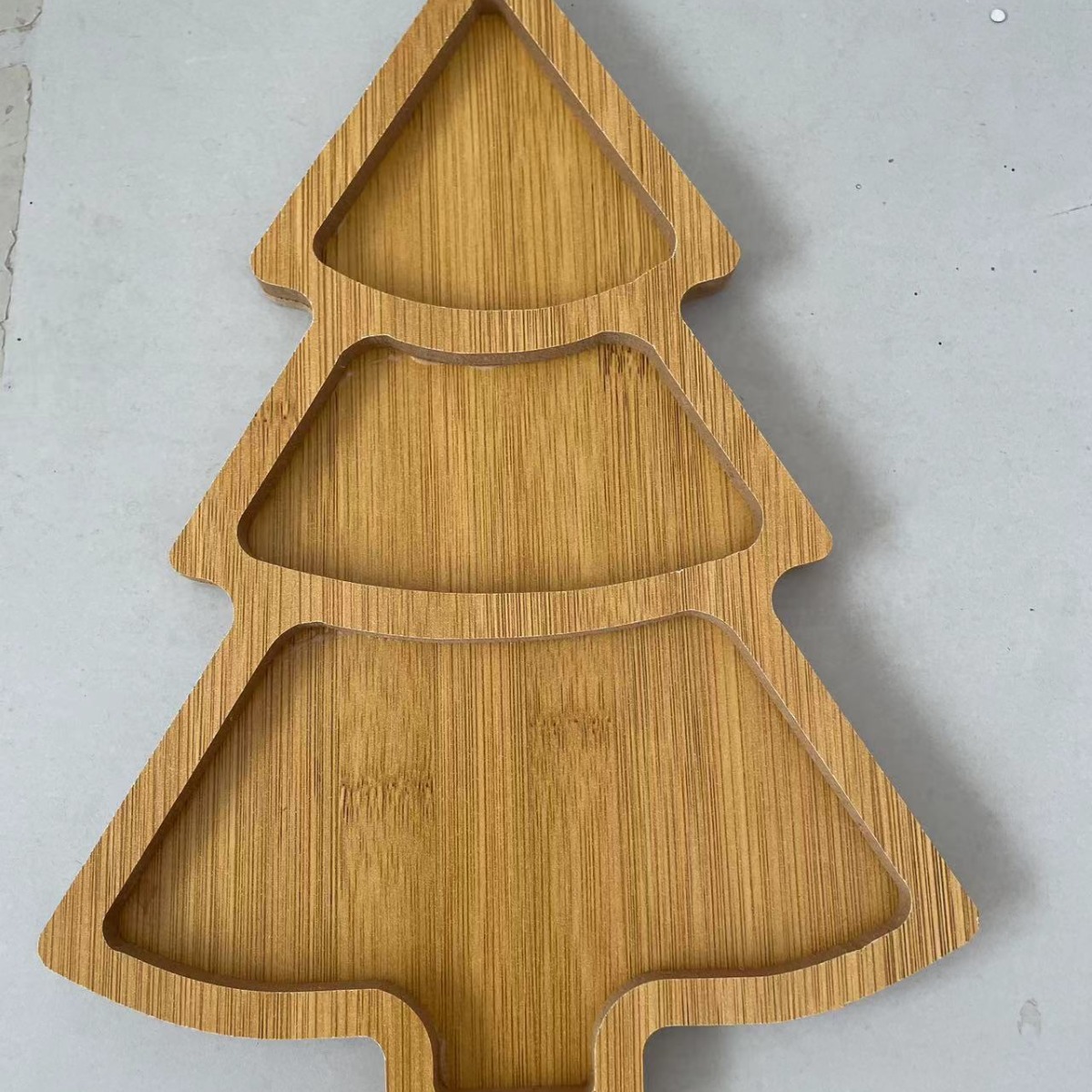 Christmas Christmas Tree Solid Wood Tray Cheese Cooked Food Creative Decoration Children Snack Fruit Snack Plate