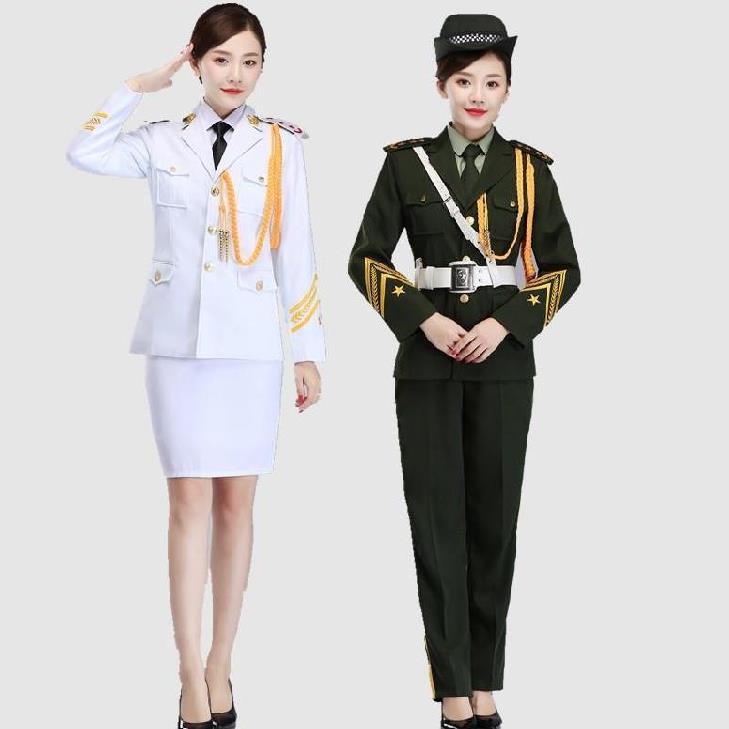 国旗班升旗手军装三军仪仗队服装军乐演出服军鼓海军制服套装男女