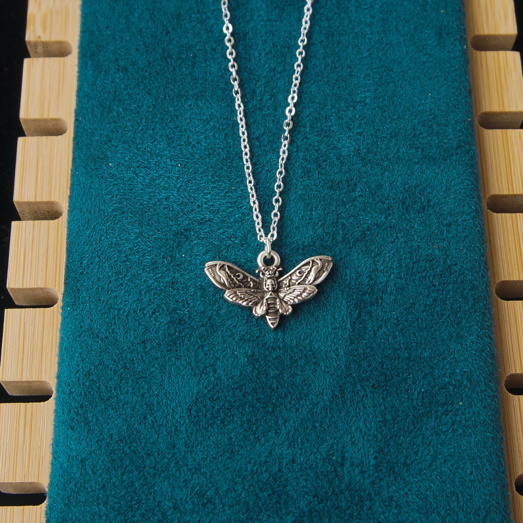 迷你死亡飞蛾头骨吊坠项链艺术哥特式饰品配件-阿里巴巴