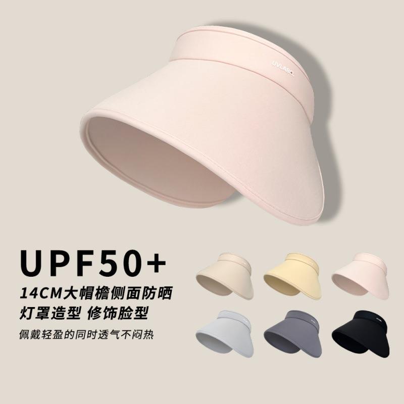 2024 Sun Protection Hat Summer Women's Outdoor Sun Hat Sun Protection New Korean Style Topless Hat Sports Headband Hat Wholesale