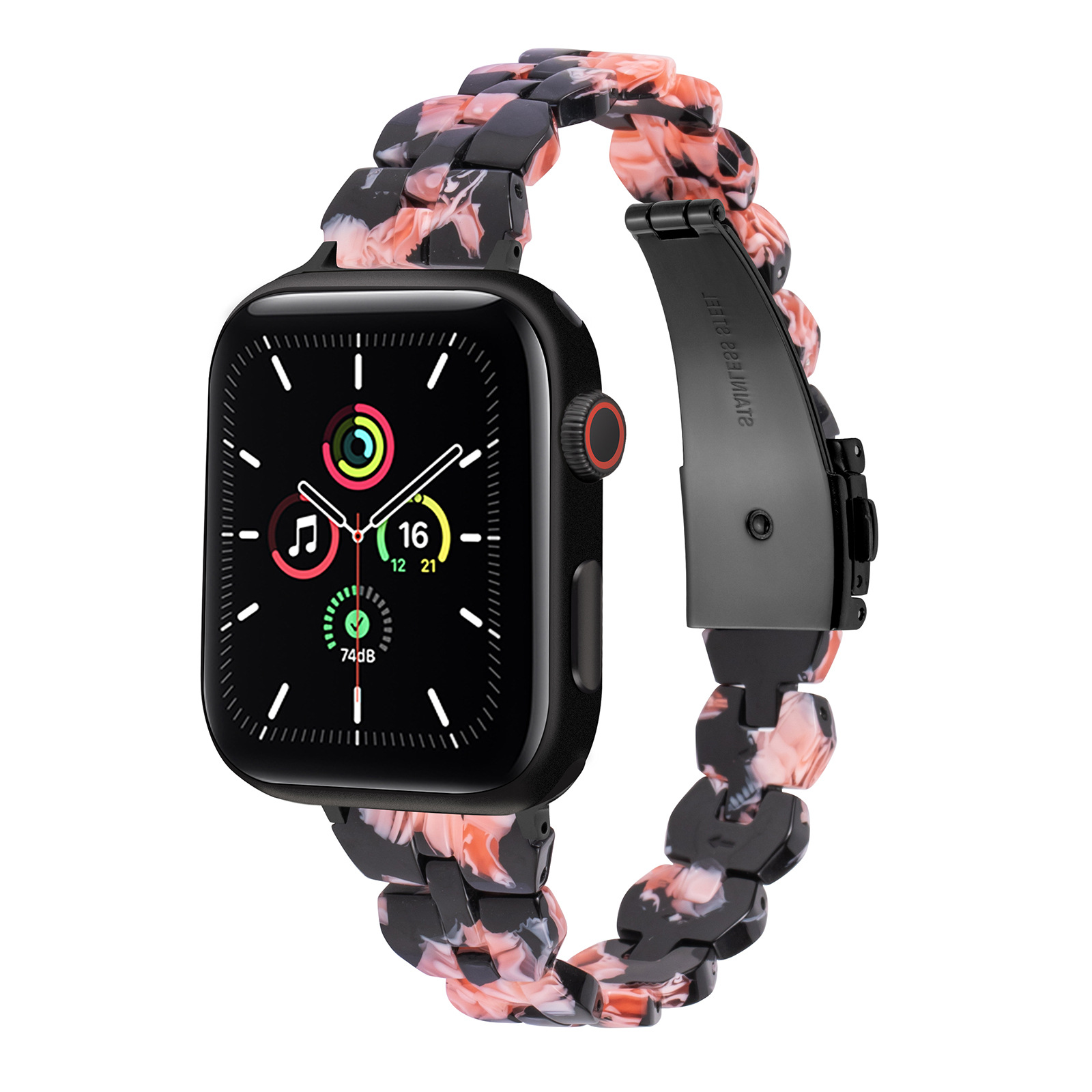 适用苹果Apple watch 1-8代/Ultra菱形树脂表带 爆款树脂手表表带