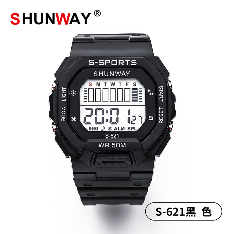 New Square Student Electronic Watch Men and Women Multi-Function Swimming Waterproof Electronic Watch Sports Outdoor Watch Wholesale