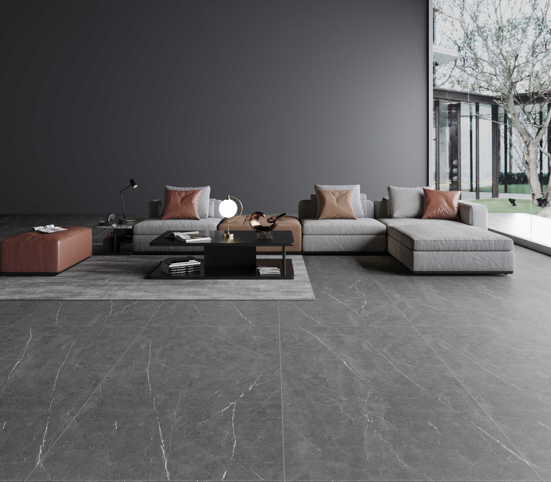 侘寂风微水泥瓷砖9001800哑光大板砖奶白色客餐厅酒店民宿墙地砖