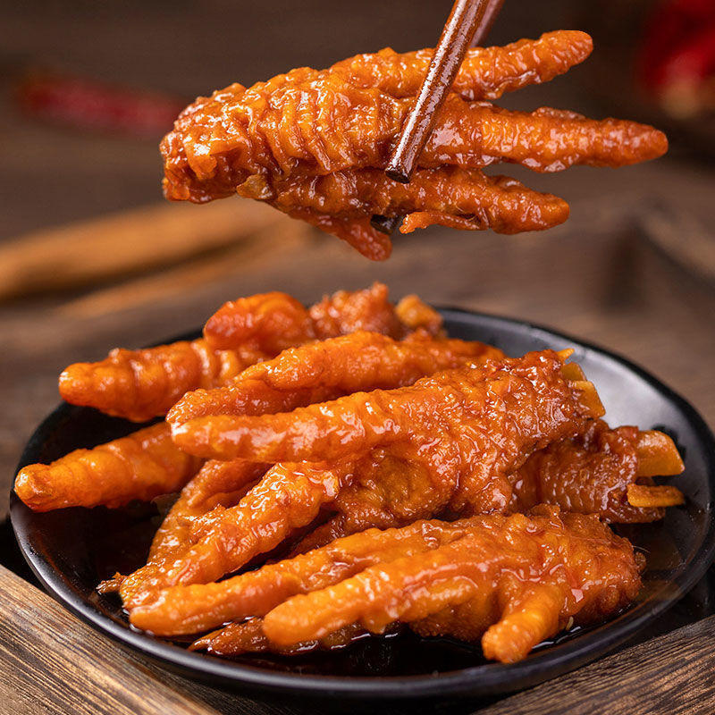 虎皮鸡爪凤爪子零食网红卤味吃货休闲鸡肉小吃独立包装批发便宜