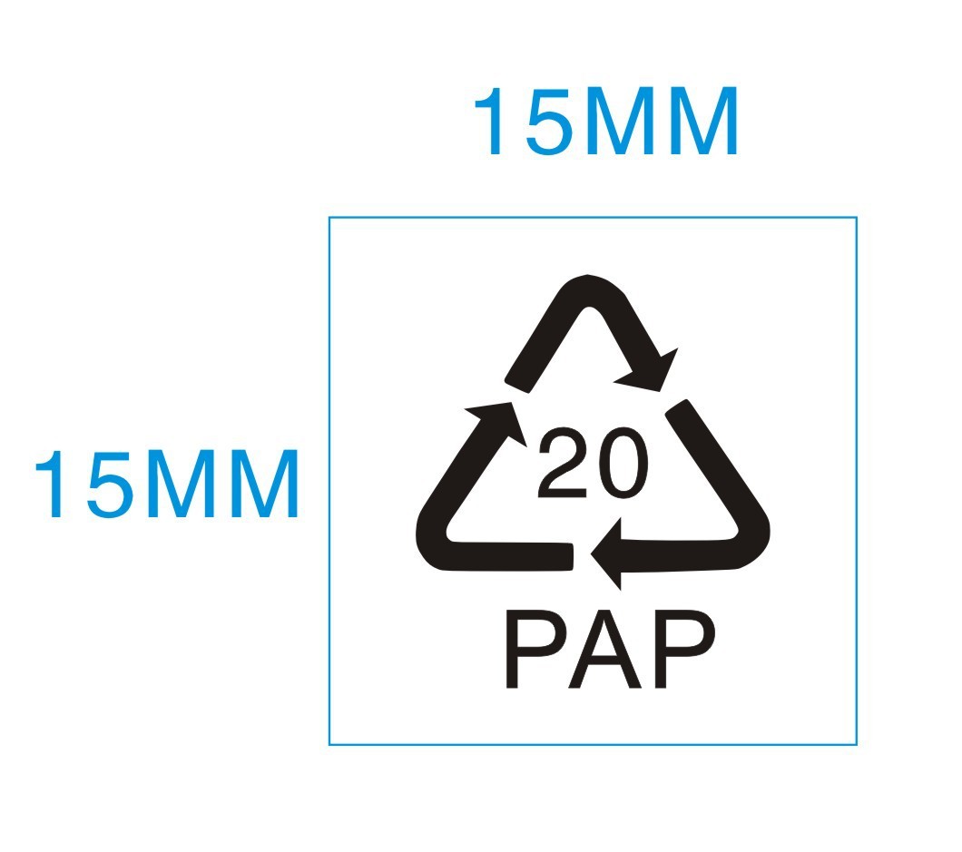 现货 环保pap20透明不干胶贴可回收硬纸板标签瓦楞纸循环标 pap标