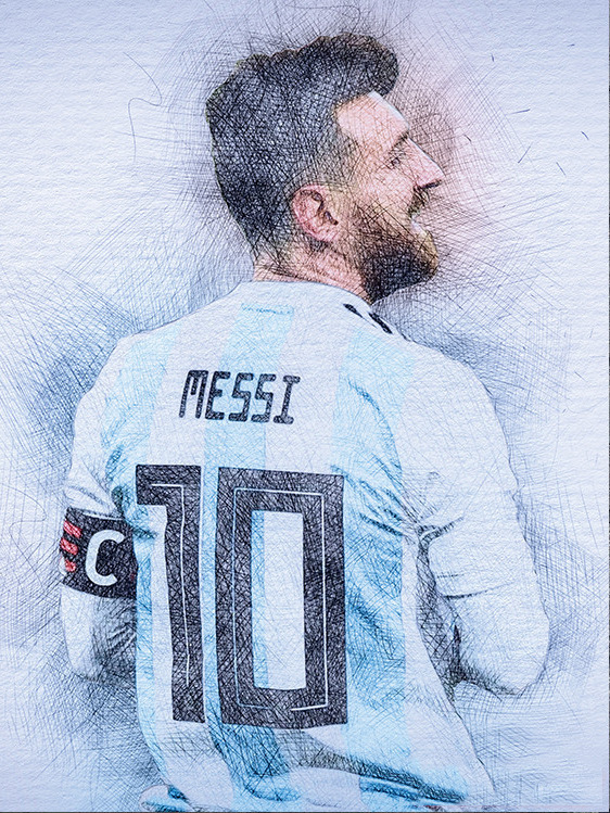 外贸新款钻石画5d 梅西背影足球钻石画diy手工贴钻石绣客厅装饰画
