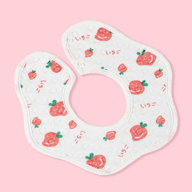 Waterproof Bib Cotton Gauze Cotton Children's Petals Baby Bib Baby 360 Degrees Rotary Saliva Towel Bib