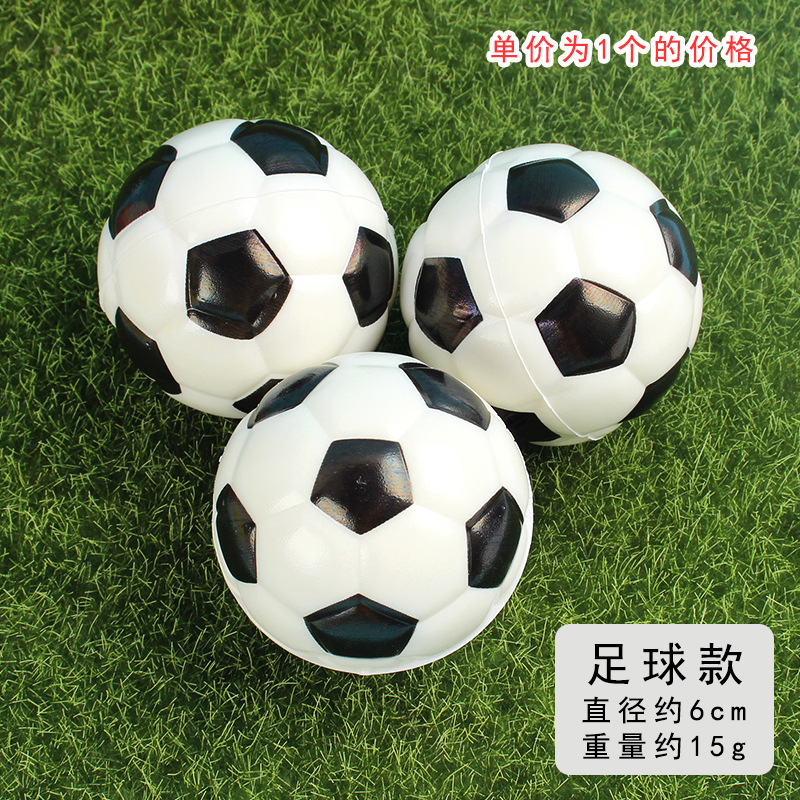 Children's Solid Foam Sponge Ball Elastic Ball Basketball Football Toy Ball Vent Decompression Elastic Ball Wholesale