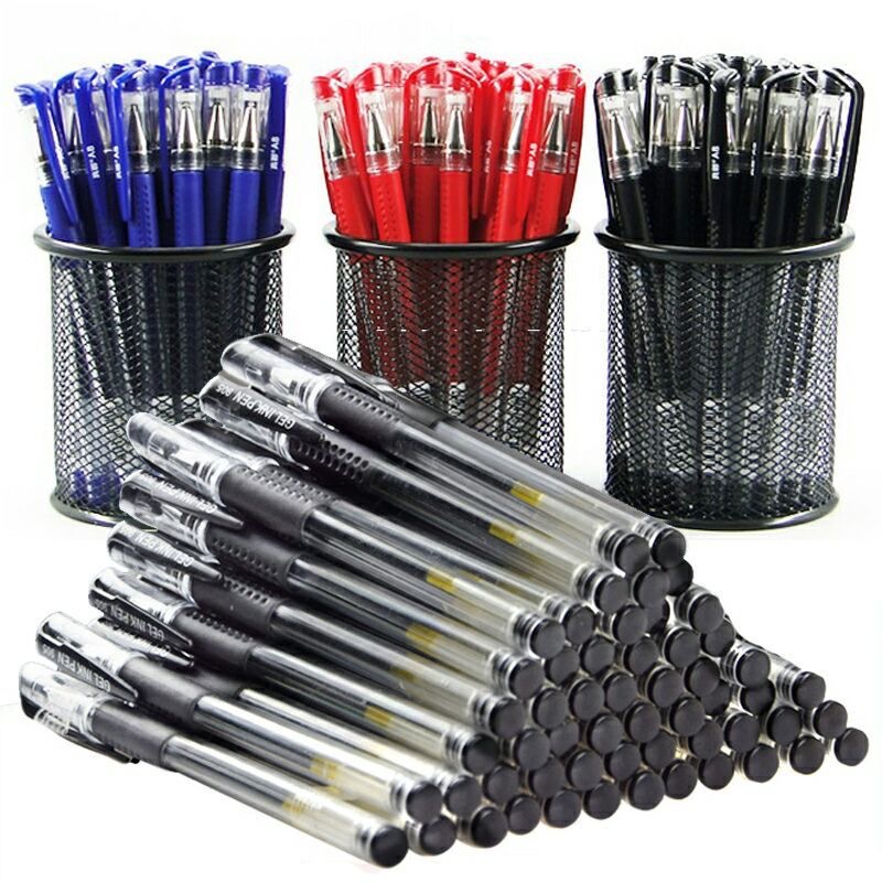 European Standard Creative Black Gel Pen Student Office Exam Syringe Stationery Carbon Business Signature Pen Logo Wholesale