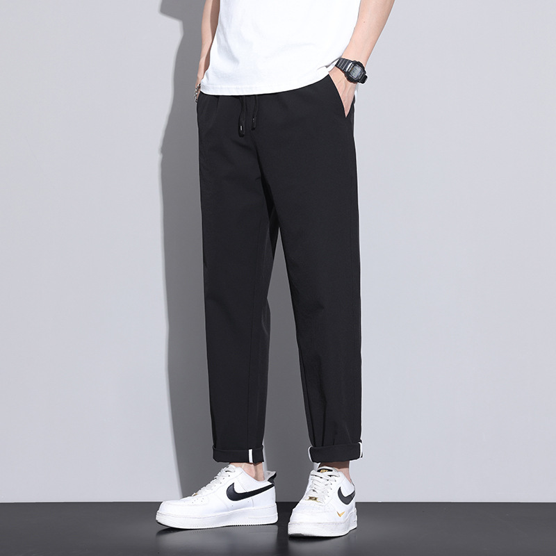 2024新款男裤休闲男高档时尚潮牌舒适透气薄款百搭直筒男款哈伦裤