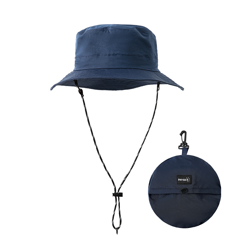 Japanese Solid Color Fisherman Hat Men's and Women's Quick-Drying Sun Hat Can Store Outdoor Sun Alpine Cap Foldable Sun Hat