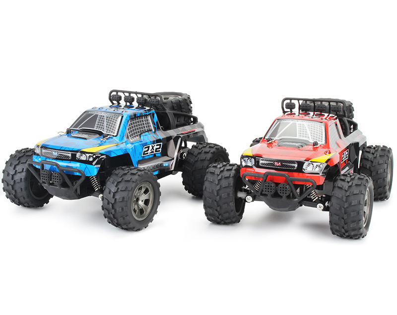跨境rc美式皮卡越野赛车模型玩具大轮泥地攀爬车1:18儿童遥控车
