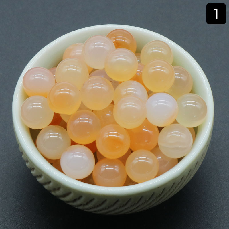 1306-8mm Non-Porous Beads Natural Crystal Semi-Precious Stone Agate round Beads DIY Natural Stone Ornament Inlaid Material