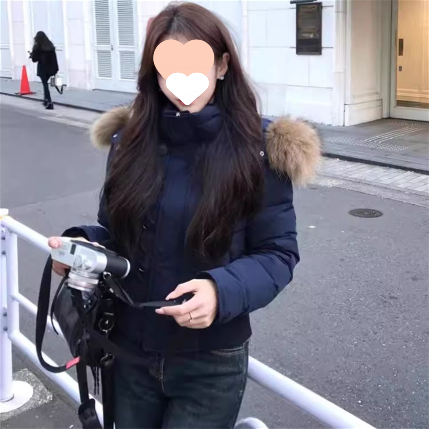 南区菲奥娜羽绒棉服女2025冬季新款棉袄加厚短款小个子大毛领棉衣