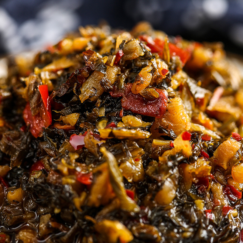 梁嘉老坛酸菜268g湖南长沙外婆菜酱腌菜香辣下饭农家自制咸菜瓶装