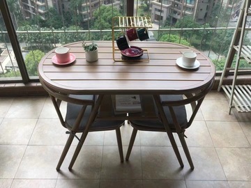 简约现代户外阳台桌椅三件套室外花园庭院休闲桌椅组合网红露台椅