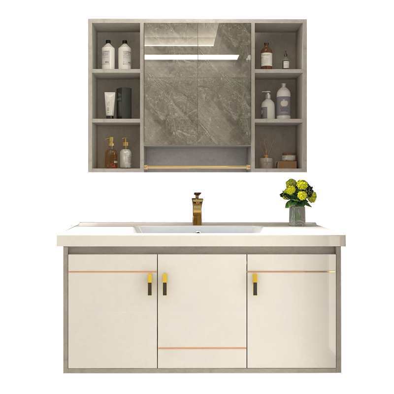 Ceramic Whole Washbin Bathroom Cabinet Combination Modern Minimalist Hanging Wash Basin Washbasin Cabinet Bathroom Table