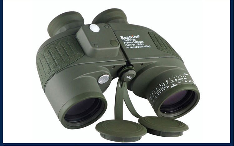 博视乐10x50望远镜大视角双筒防水高倍高清晰带罗盘测距望眼镜