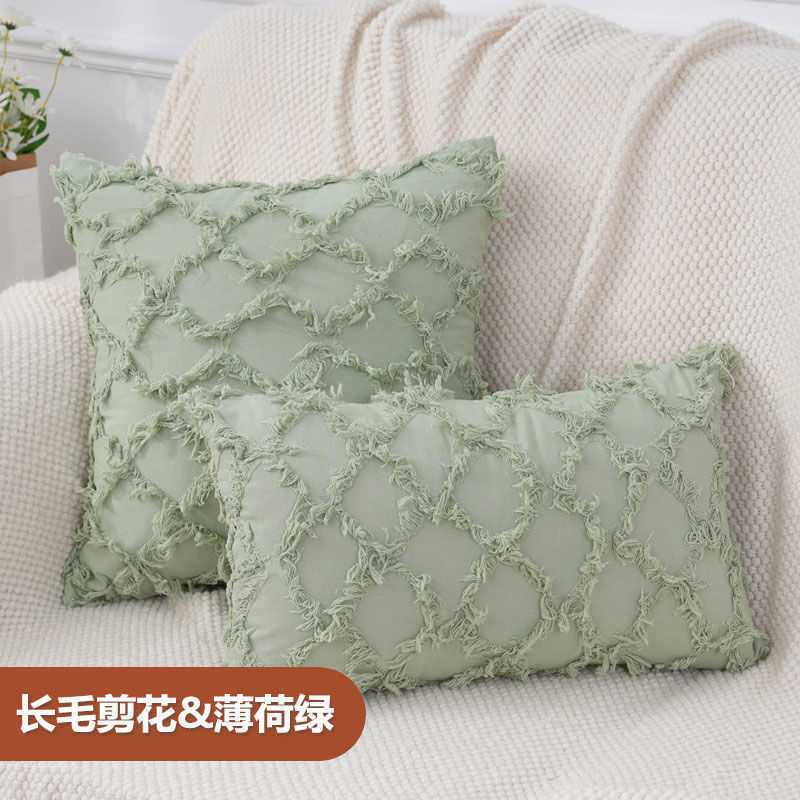 Nordic Large Cut Flower Pillow Seat Cover Cored Moroccan Living Room Sofa Waist Pillow Bedroom Bedside Cushion