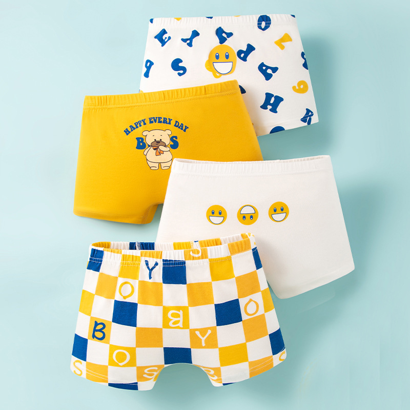 Summer Breathable Children's Boys' Baby Underwear Boxers Class a Pure Cotton Toddler Children Teens Boys' Boxers Shorts