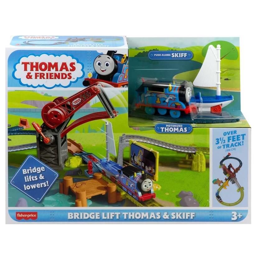 托马斯轨道大师系列斯基夫与托马斯多玩法套装电动小火车头玩具