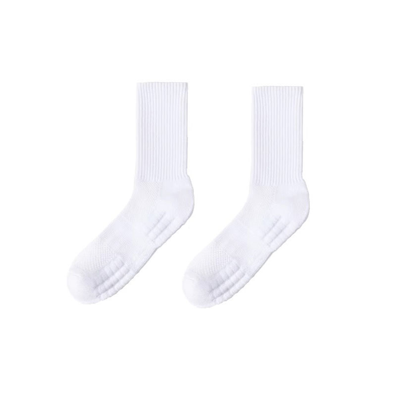 Socks Sports Men's Towel Bottom Tube Socks Summer Black and White Long Socks Sweat-Absorbent Shock-Absorbing Heel Deodorant Basketball Socks