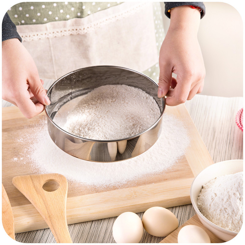 不锈钢筛子圆形面粉筛手持糖粉中药筛40目细网筛烘焙工具过滤网筛