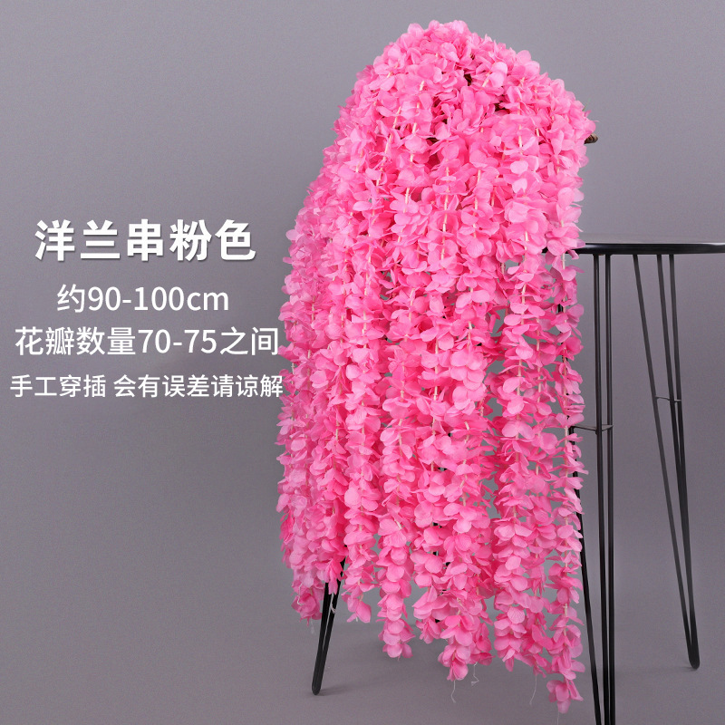 Artificial Orchid String Wedding Decoration Hydrangea Wedding Ceiling Decorative Flowers Fake Flower Encryption Wisteria Silk Flower Artificial Flower