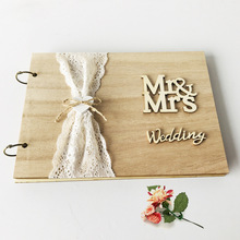 DIY新款木制先生夫人相框 MRMRS结婚宾客签到本婚礼签名册签