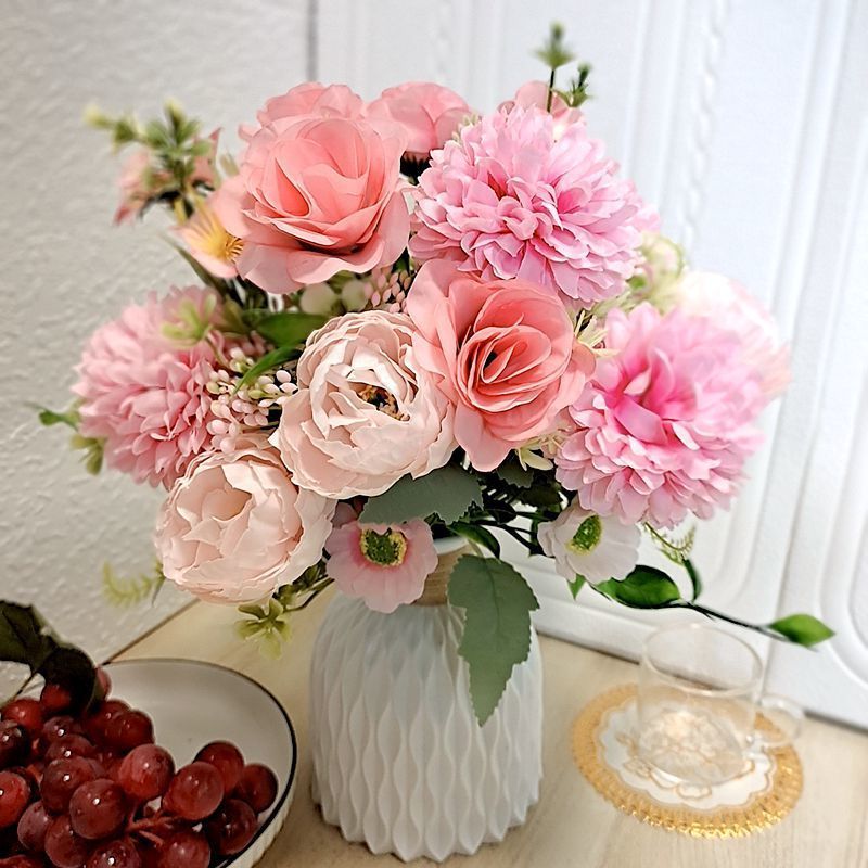 花批发风假花绢花ins风客厅桌面摆设茶几摆件家居饰品花束