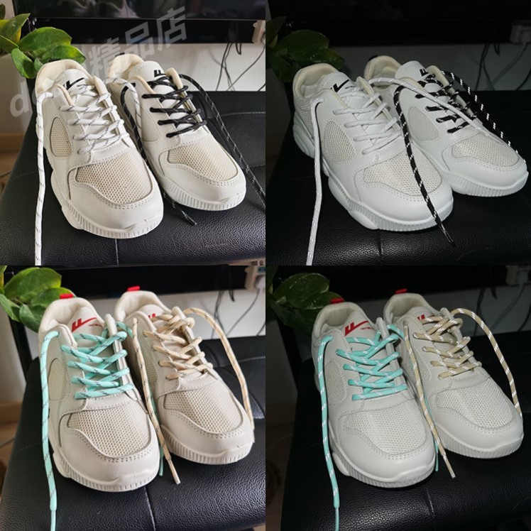 詹姆斯18鞋带圆反光斜点桔色浅蓝登山m2k篮球鞋男女kd13条纹鞋绳