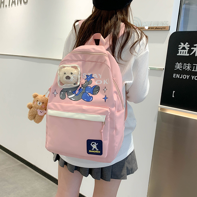 Simple Schoolbag Women's Ins High School Student Backpack Girl University Style Casual Backpack
