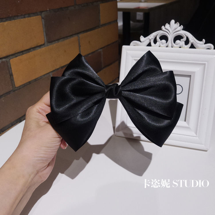 Korean New Princess Hair Accessories Three-Layer Big Bow Headdress Dongdaemun Back Head Ponytail Head Clip Super Fairy Barrettes