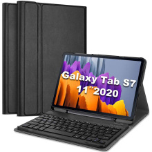 外贸适用三星Tab S7 Plus蓝牙键盘平板套T970 T975/976保护套笔槽