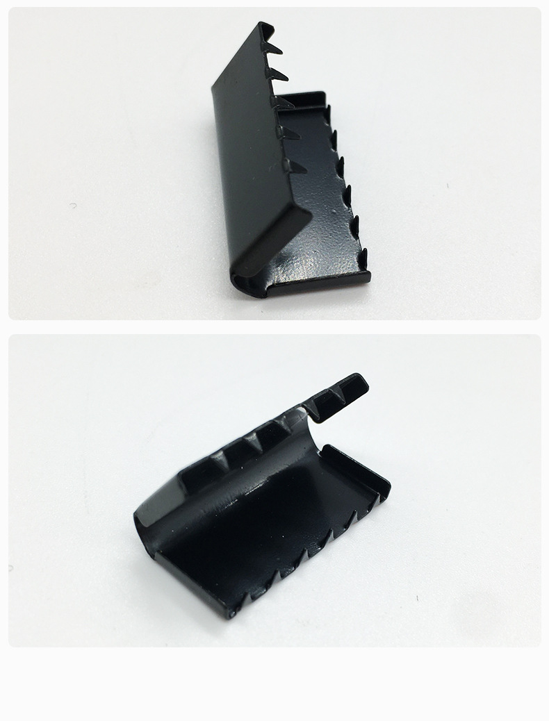 金属带齿方形尾夹皮带夹子 多齿牙夹服饰箱包diy边夹五金配件批发