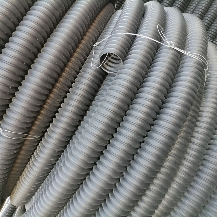 多规格现货埋地碳素波纹管电缆护套管pe碳素钢丝管电缆护管单壁管