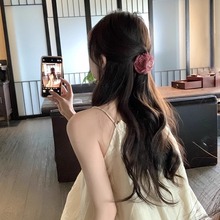 爆款现货~2025新款新中式手工玫瑰发夹头饰花朵抓夹女高级感发抓