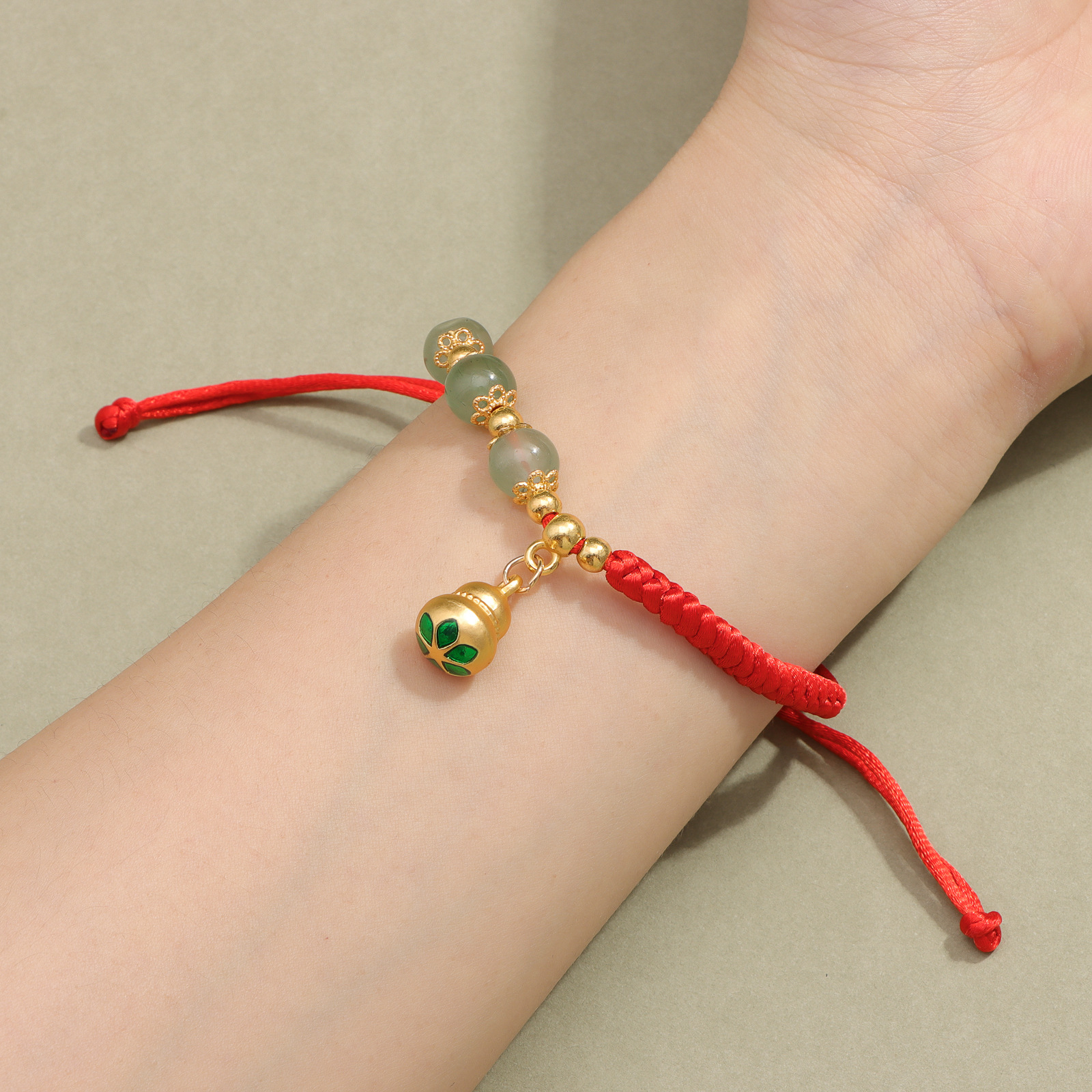 跨境热销手工diy串珠手链中国风福禄招财猫平安锁系列编织手链