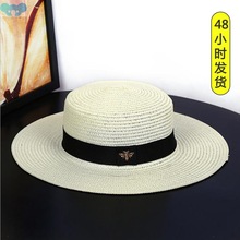 Sun Hats Small Bee Straw Hat European and American Retro Gol