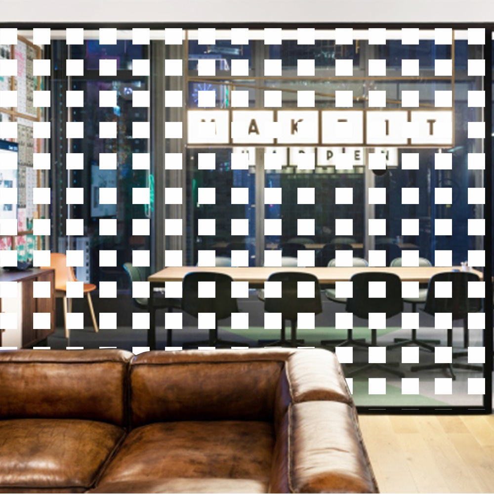 5046白方格玻璃贴膜 窗户装饰玻璃膜 建筑玻璃贴膜 高级窗花贴膜