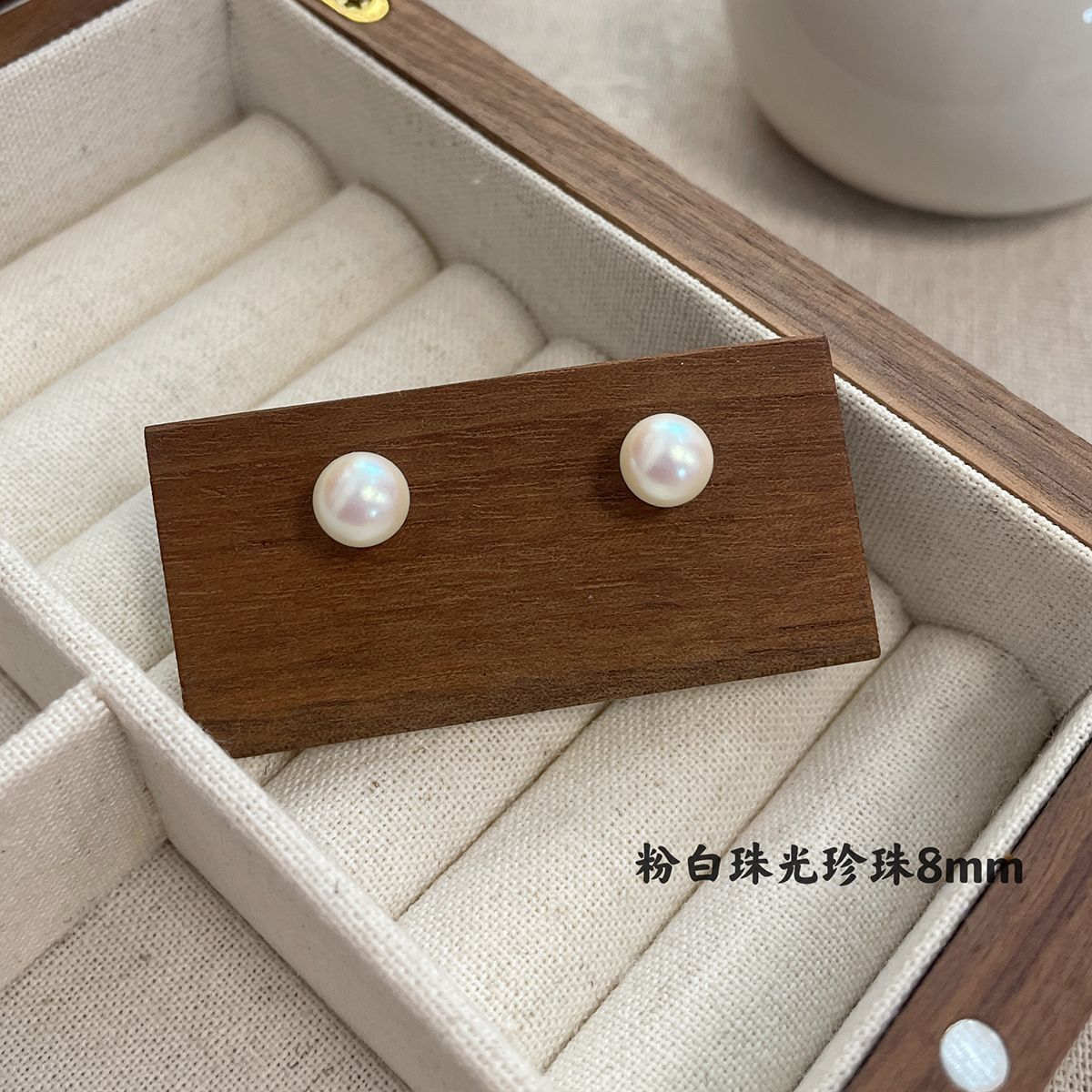 Pearl Earrings Niche Gray Large Pearl Earrings Earrings Ins Silver Pin Earrings Pearl Earrings High-Grade Wholesale