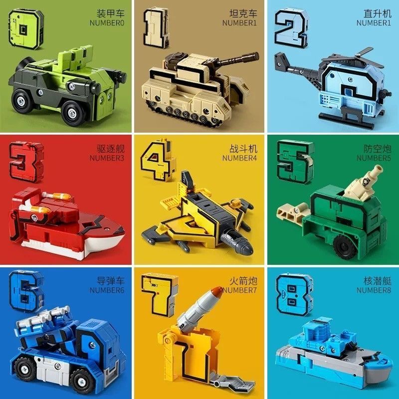 Alphabet and Number Deformation Children's Toys Wholesale King Kong Autobots Combination Assembled Toy Robot Boy Puzzle