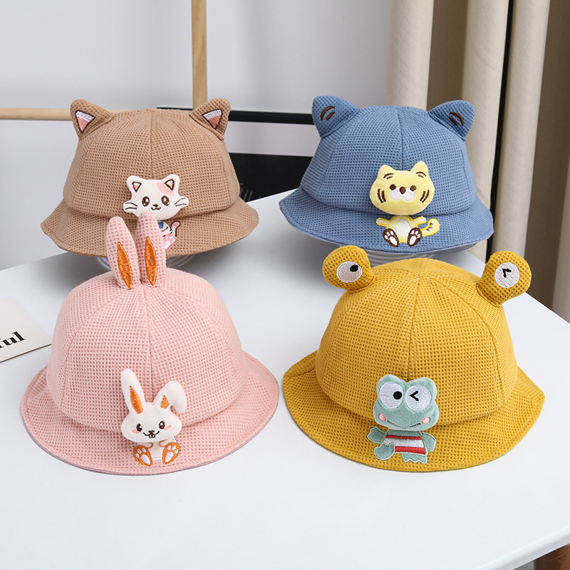 Han Dubei Autumn and Winter Cartoon Animal Children's Bucket Hat Frog Rabbit Tiger Bucket Hat