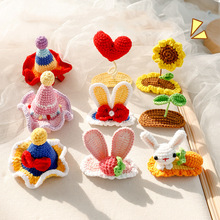 Cute Dog Hairpin Rainbow Hat Sunflower Rabbit Ear Shape Clip