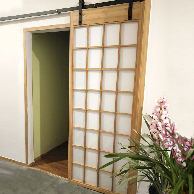 日式格子门推拉门锭制吊轨门仓谷门单扇厨房幽灵隐形门移门实木门